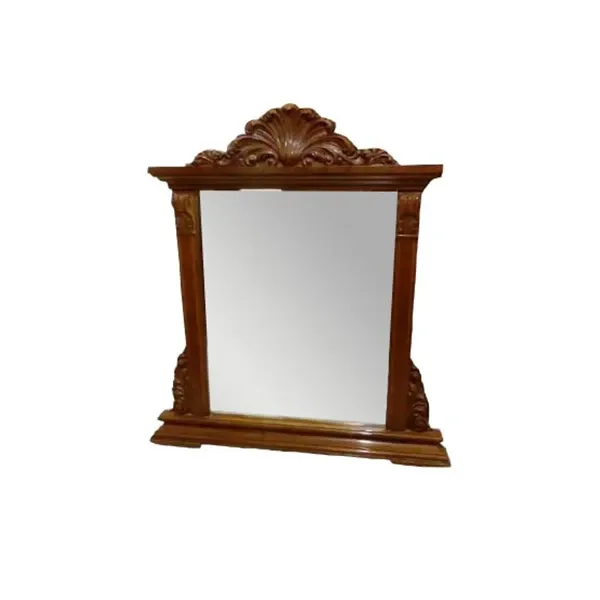 Vintage mirror with elaborate wooden frame image