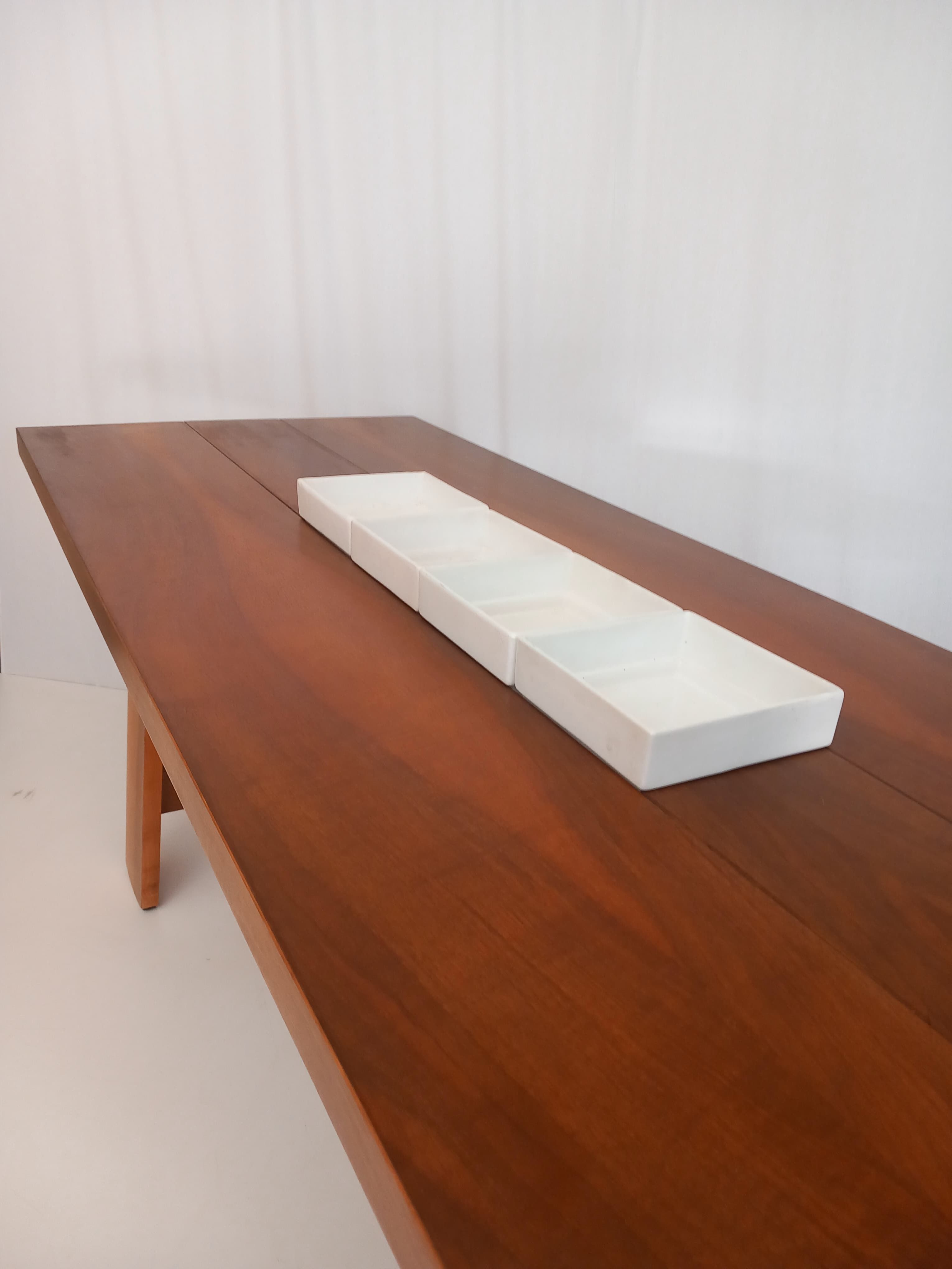 Mid-Century Walnut Rectangular Dining Table by Silvio Coppola (60s) Defects