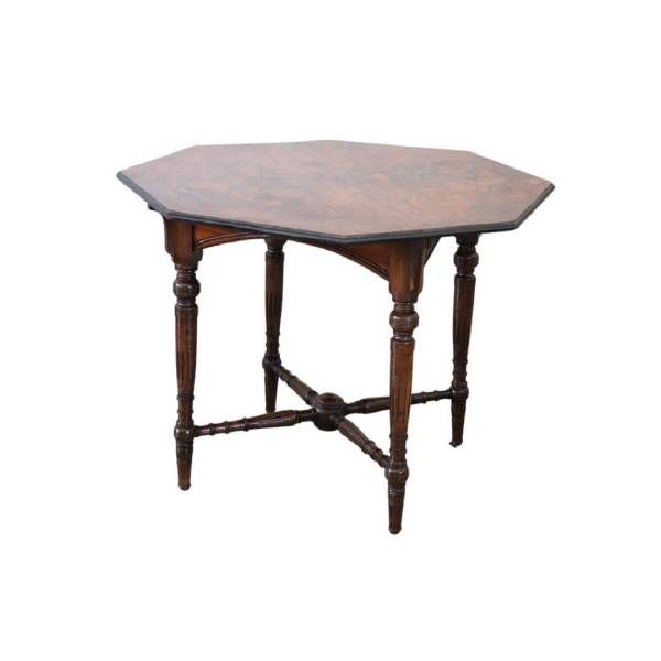 Vintage coffee table in walnut wood ('800), image