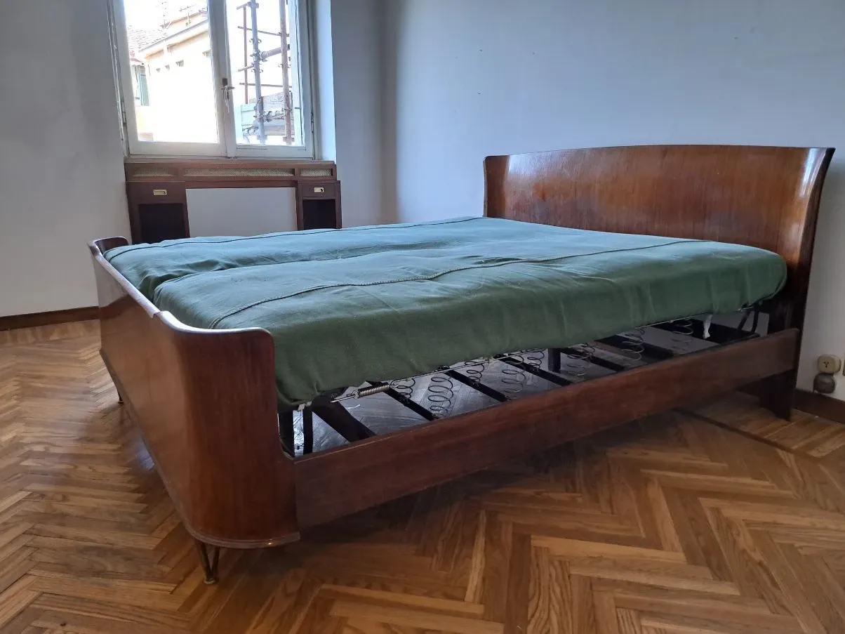 Letto vintage in legno di noce (anni '50),  3