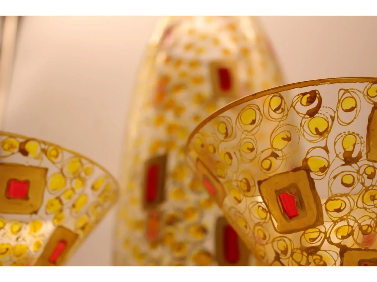 Set of 2 goblets and vase Gustav Klimt, Nason&amp;C 4