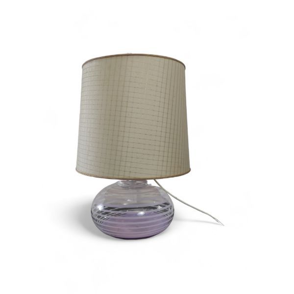 Lampada da tavolo in vetro murano con doppia illuminazione (anni '70), image