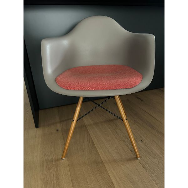 Eames DAW Armchair Orange and Dove Grey by Eames image
