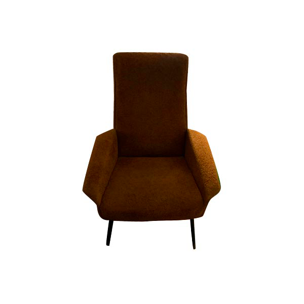 Vintage Brown Fabric Teddy Bear Armchair (1960s) image