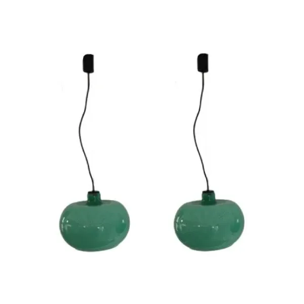 Set 2 lampade a sospensione vintage di Alessandro Pianon, Lumenform 