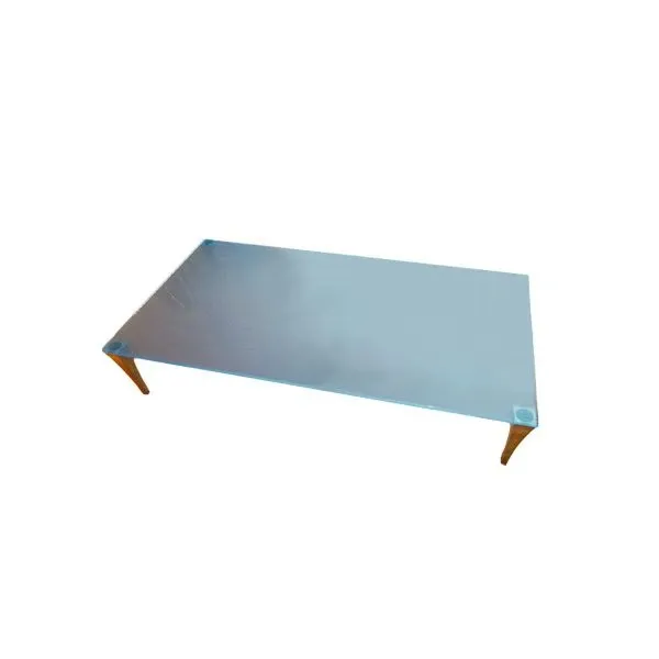 Metropolis coffee table aluminum and glass (light blue), Roche Bobois image