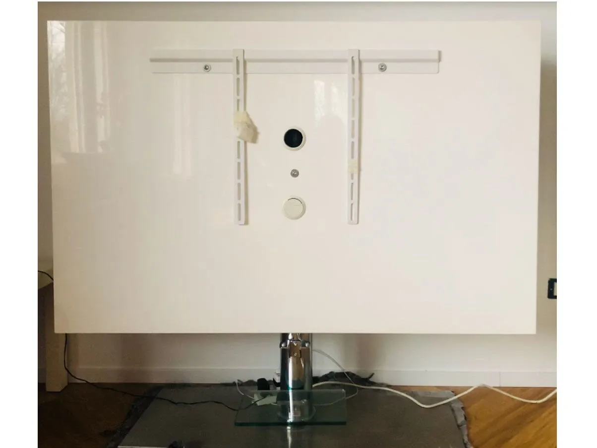 Swivel TV stand in steel and wood (white), Cattelan Italia 1