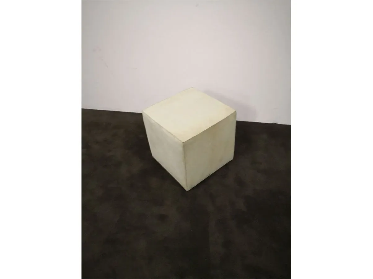 XS Sable' pouf in suede leather (beige), Ivano Redaelli 7