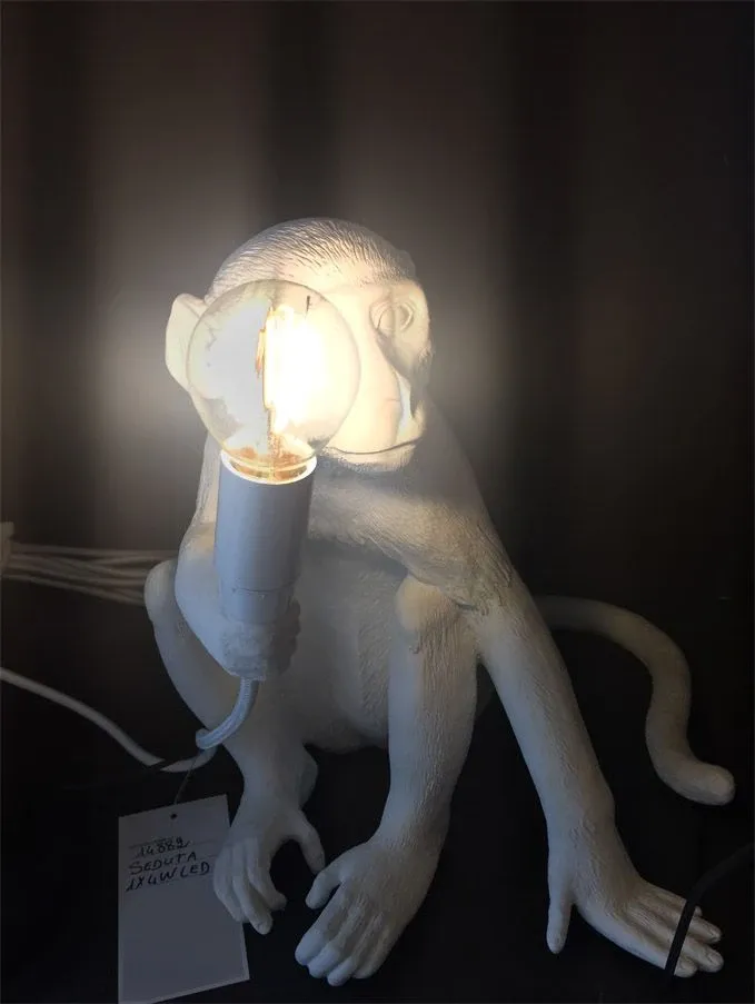 The Monkey Lamp (Sitting White) 3