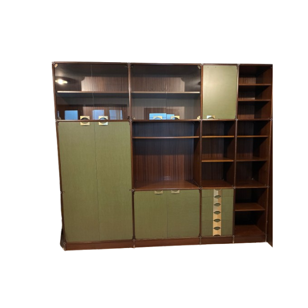 Libreria componibile e modulare Fitting in legno (anni '70) image