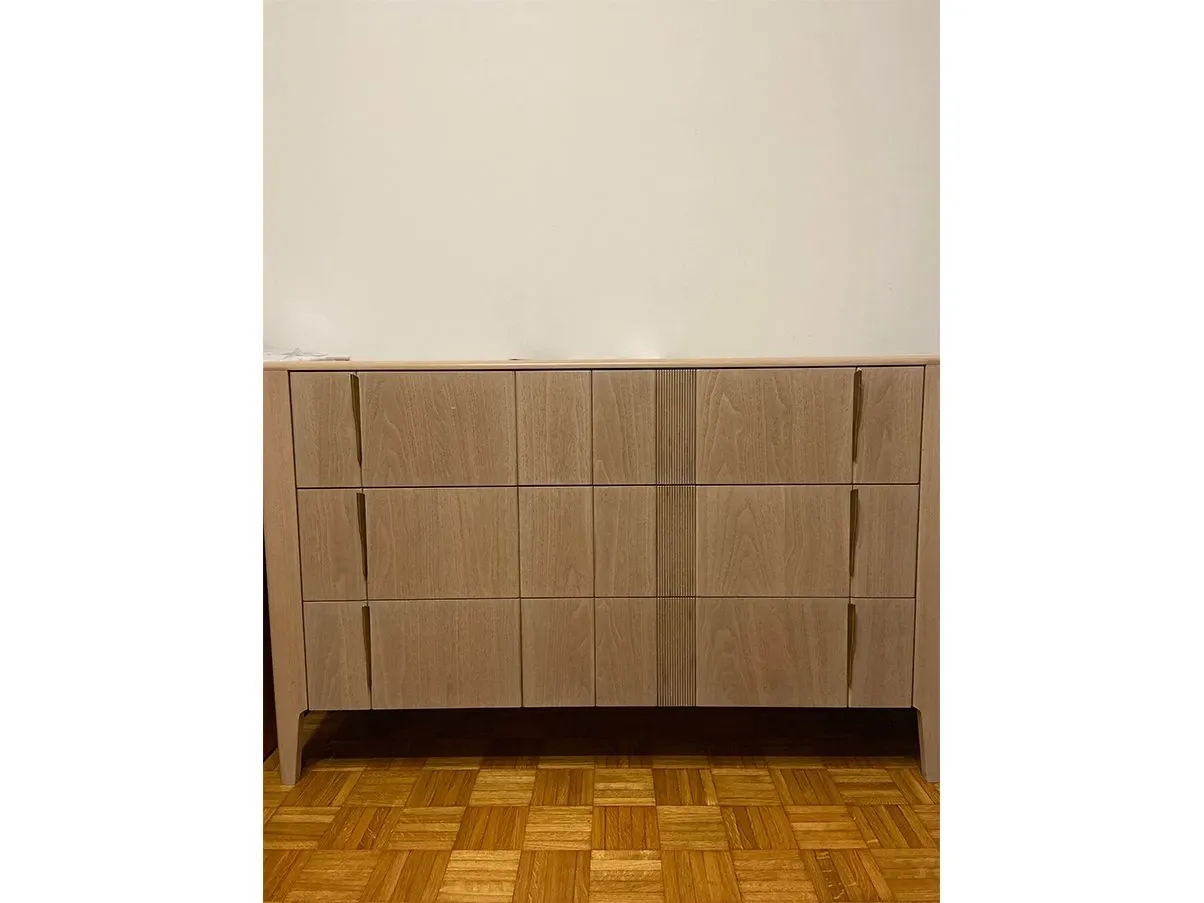 Domino chest of drawers in walnut wood with drawers, Modo 10 3
