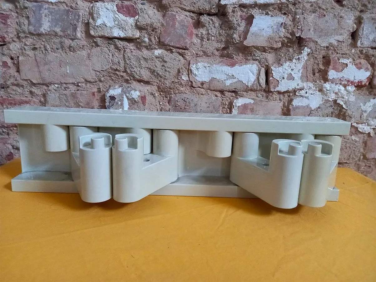 Vintage Wandgarderobe Minivip aus weißem ABS (70er Jahre) 1