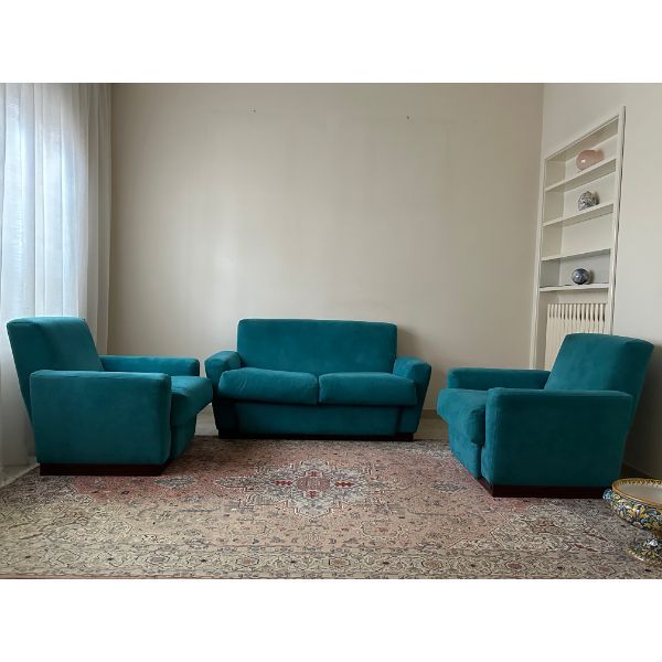 2-seater sofa and set of 2 Tokyo armchairs in alcantara, Cassina image