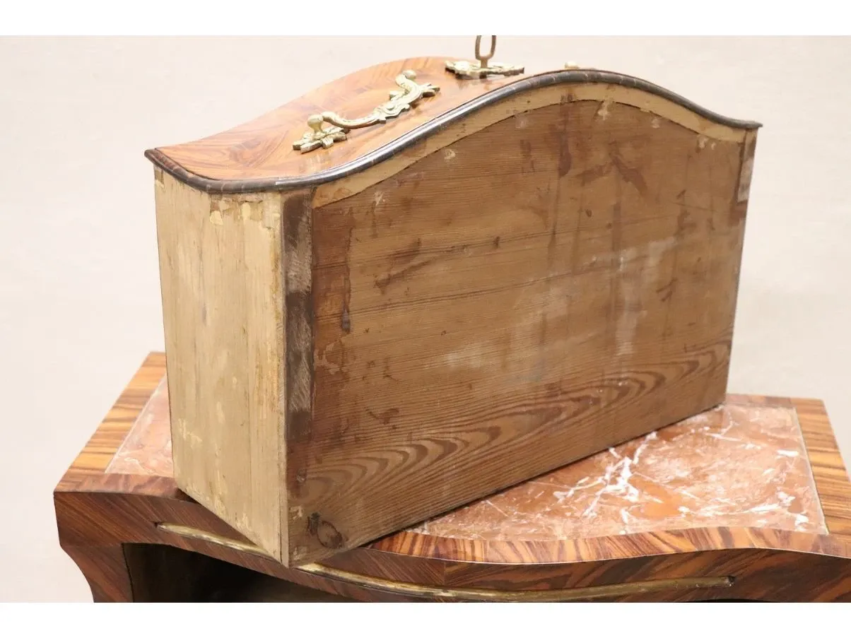 Cassettiera in legno e marmo (anni '20) 7