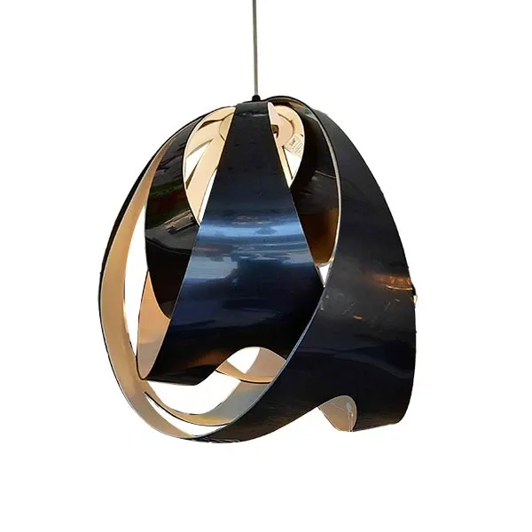 Drop suspension lamp in aluminum (black), Slamp image