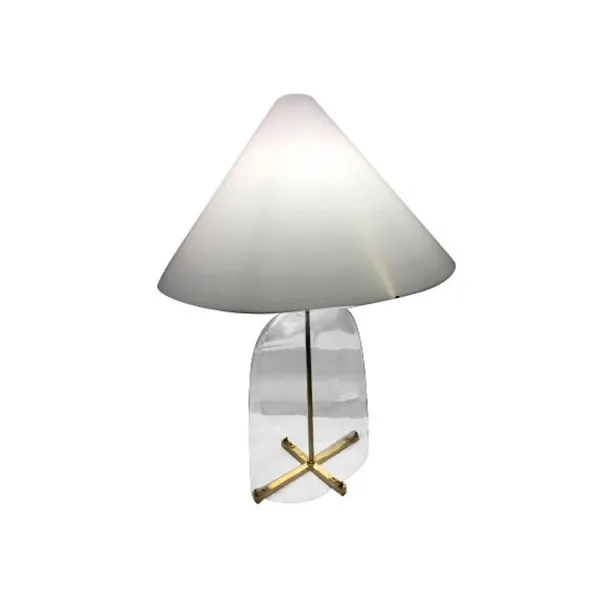 Oval table lamp in Murano glass, Carlo Moretti image