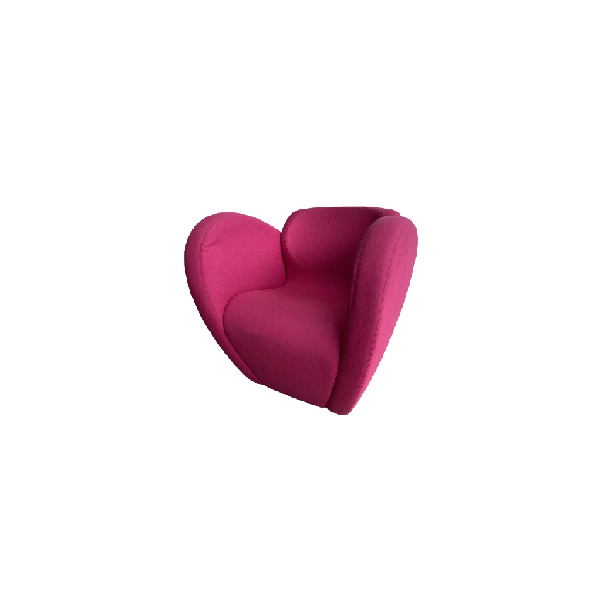 Size Ten armchair in fuchsia pink fabric by Ron Arad, Moroso image