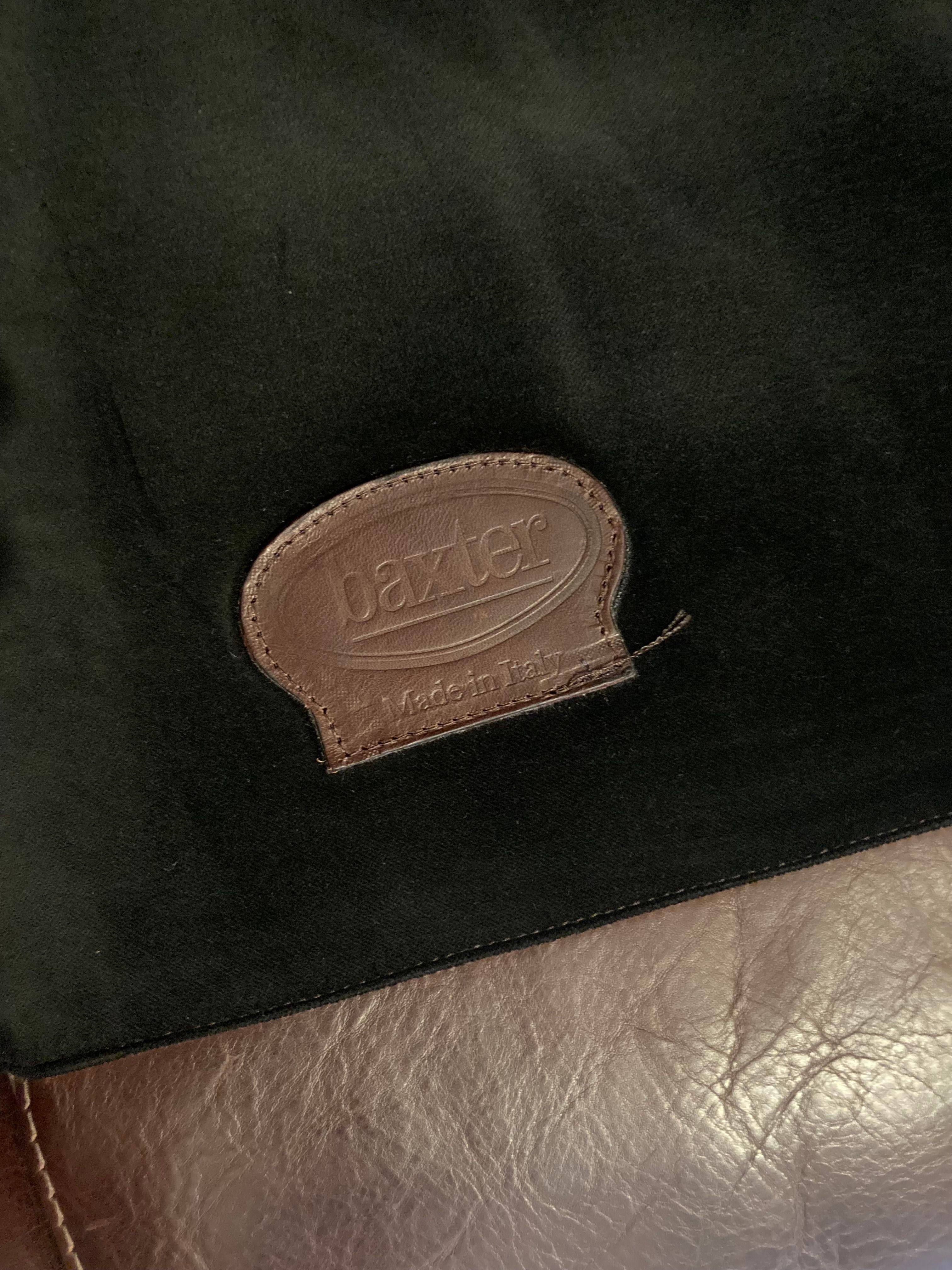 Mickey Leather Armchair in Brown by Mario Bellini Brand