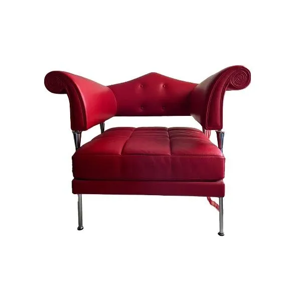 Hydra modern leather armchair (red), Poltrona Frau image