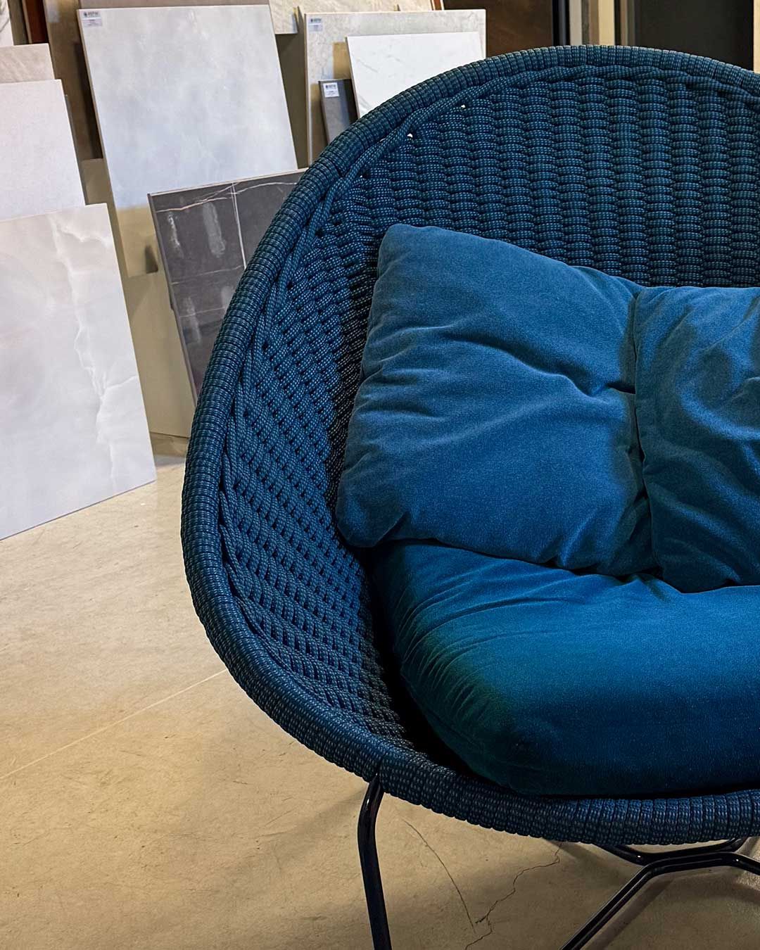 Nido Armchair in Light Blue by Patricia Urquiola Main