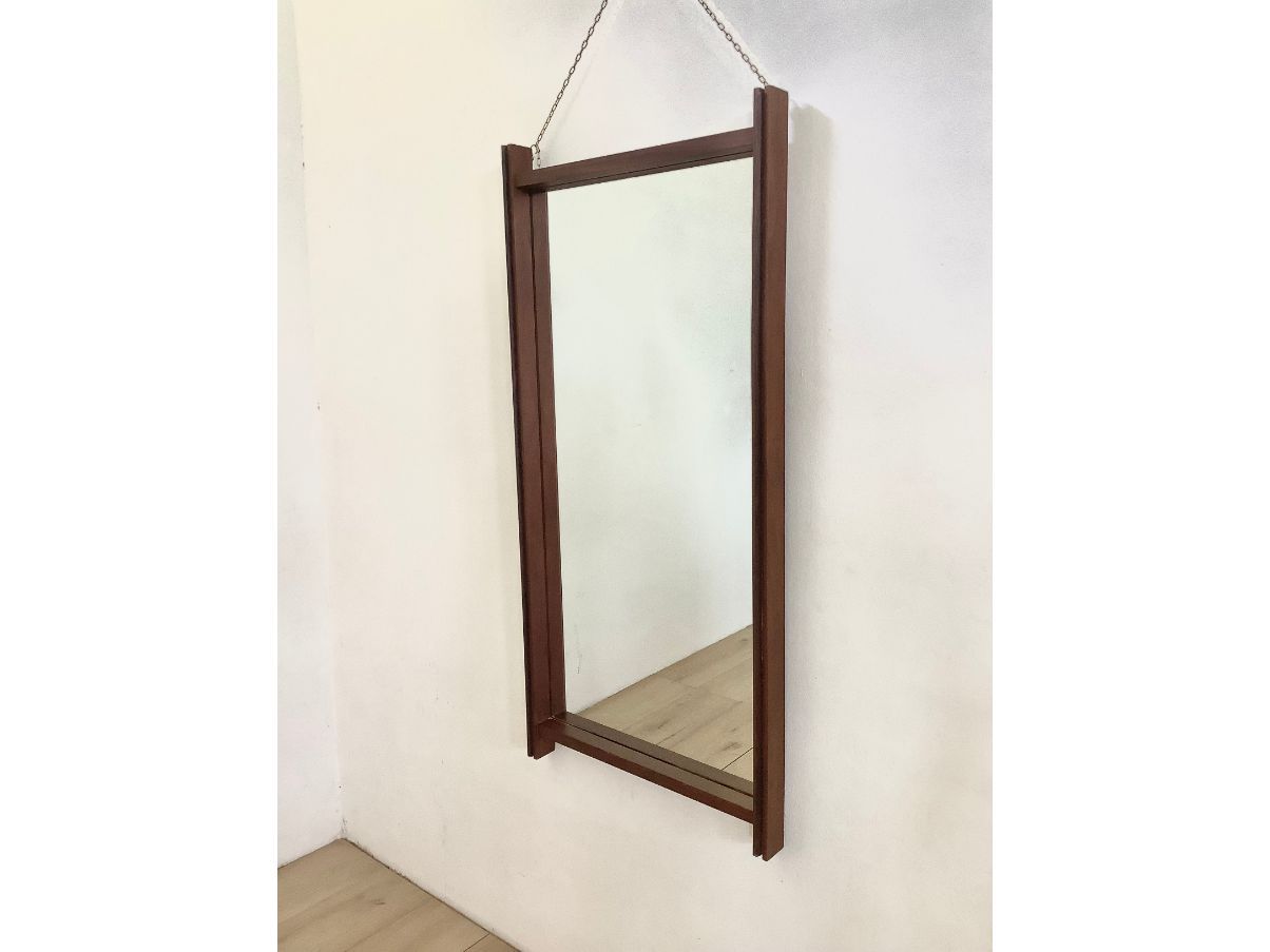 Specchio anni 60 con cornice in teak Side