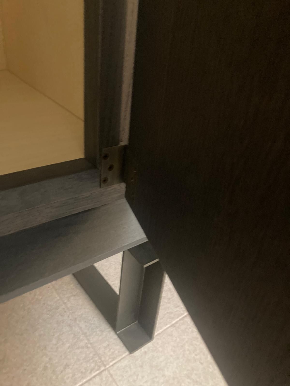 Credenza Maxime in legno rovere grigio e pelle, Baxter 22