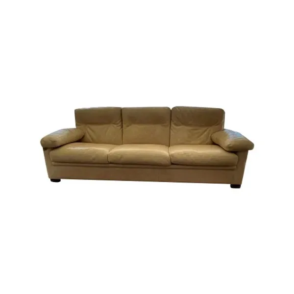 3 seater sofa with leather armrests (beige), Valdichienti image