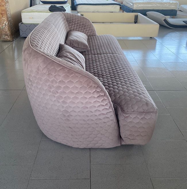 3 Seater Removable Cover Sofa in Antique Pink Side