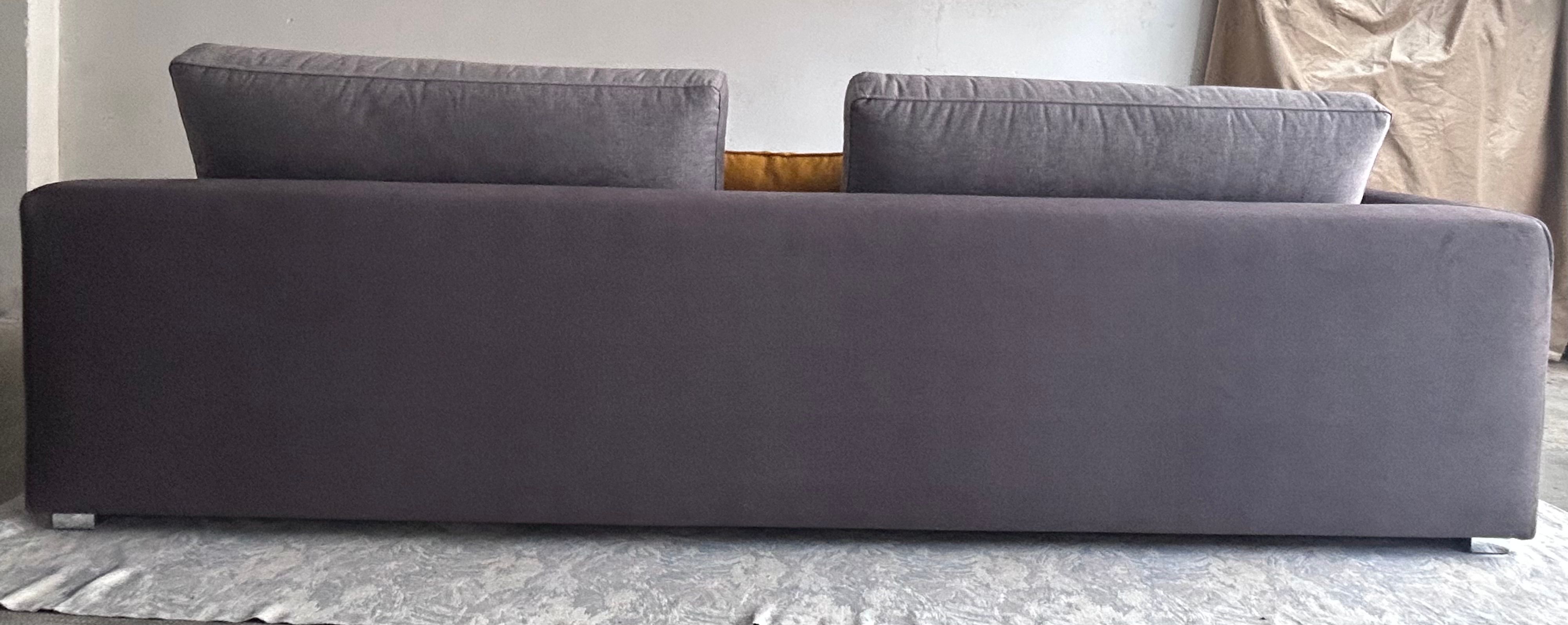 Divano 3 posti sfoderabile rivestito in tessuto (grigio) Optional7