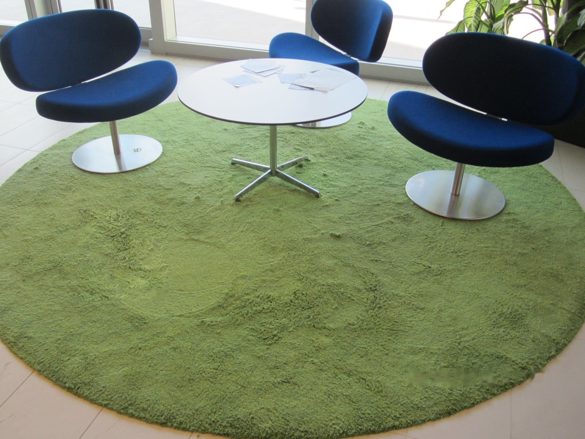 Alfombra redonda Moss color verde de Gunilla Lagerhem Ullberg Brand