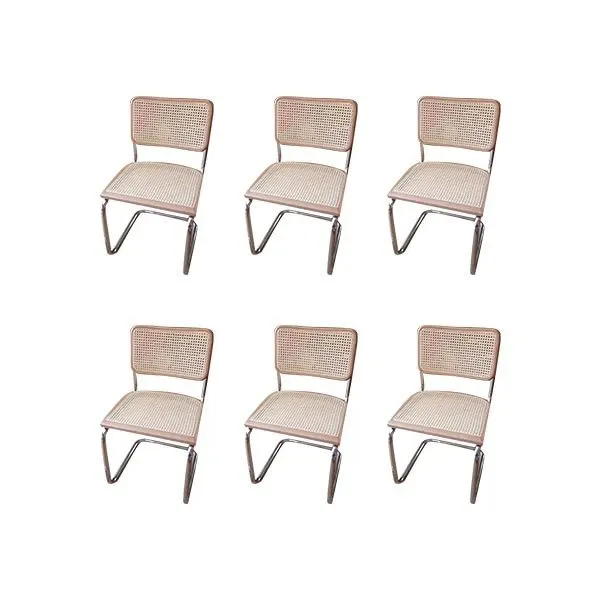 Set of 6 Cesca chairs in Light Beech by Marcel Lajos Breuer, MDF image