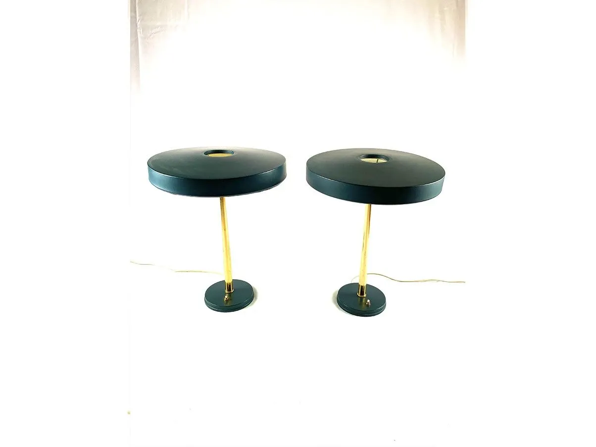 Set 2 lampade da tavolo Timor 69 ottone e alluminio, Philips 2