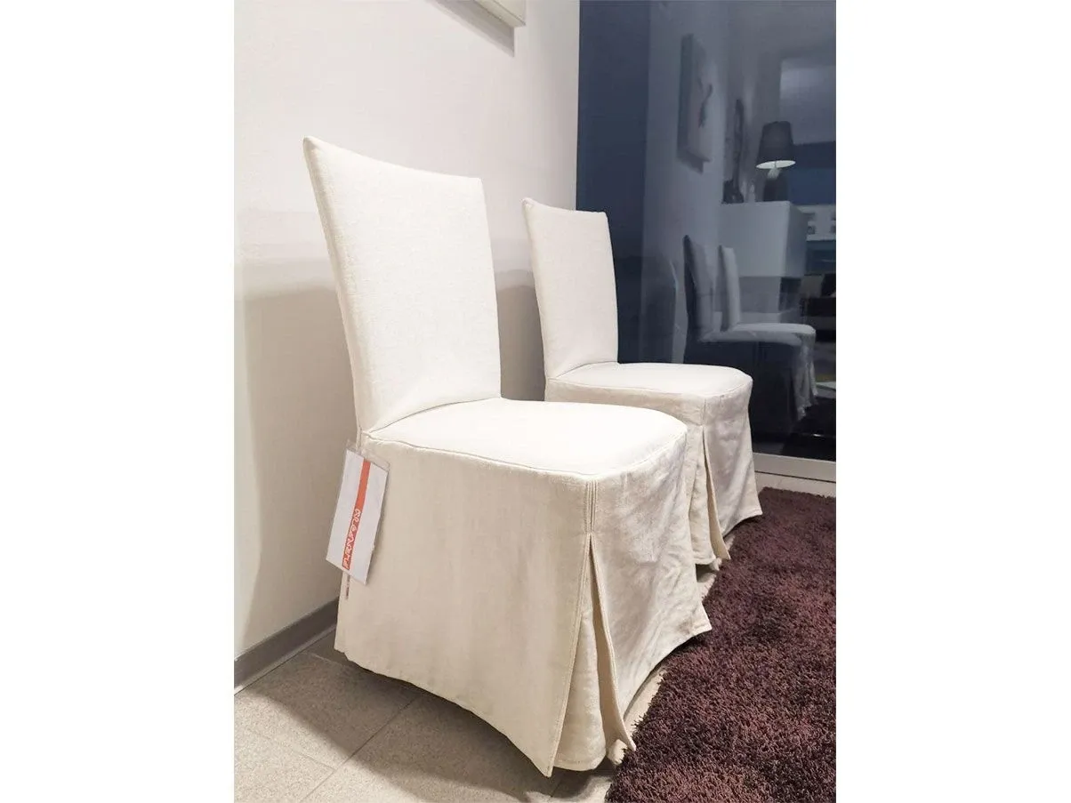Set of 2 Eva upholstered chairs with fabric, Flexform 2