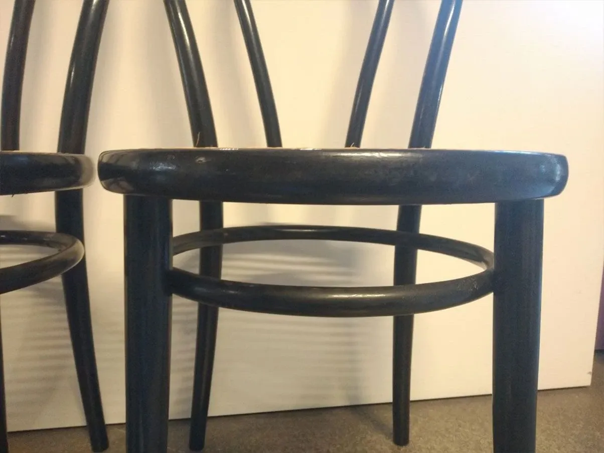 Set 2 sedie Thonet A18/14 legno e paglia di Vienna, Italcomma 3