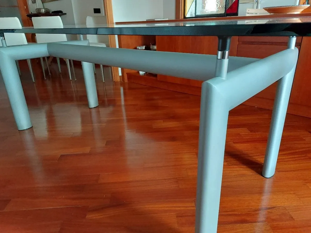 Vintage Le Corbusier glass table 1