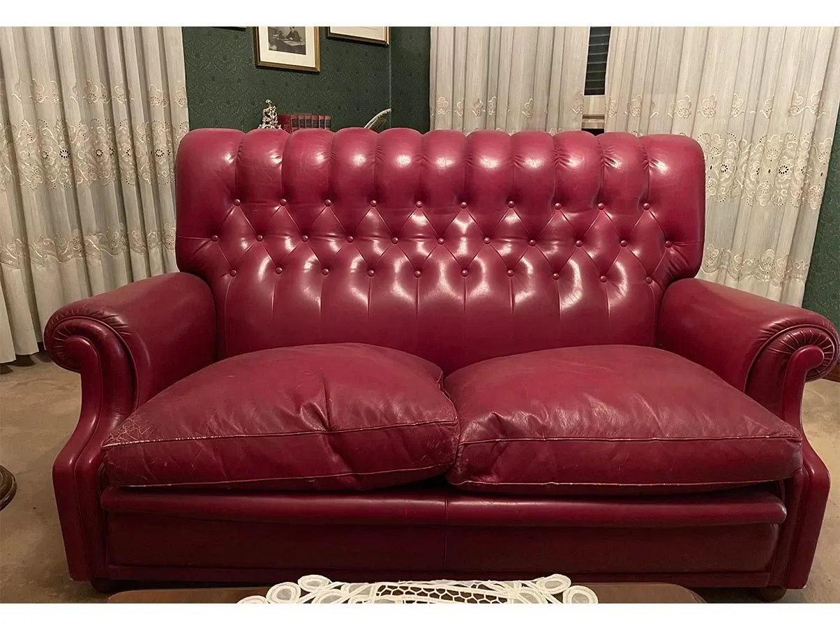 Sofa 2 seater Bonnie red leather, Poltrona Frau 2