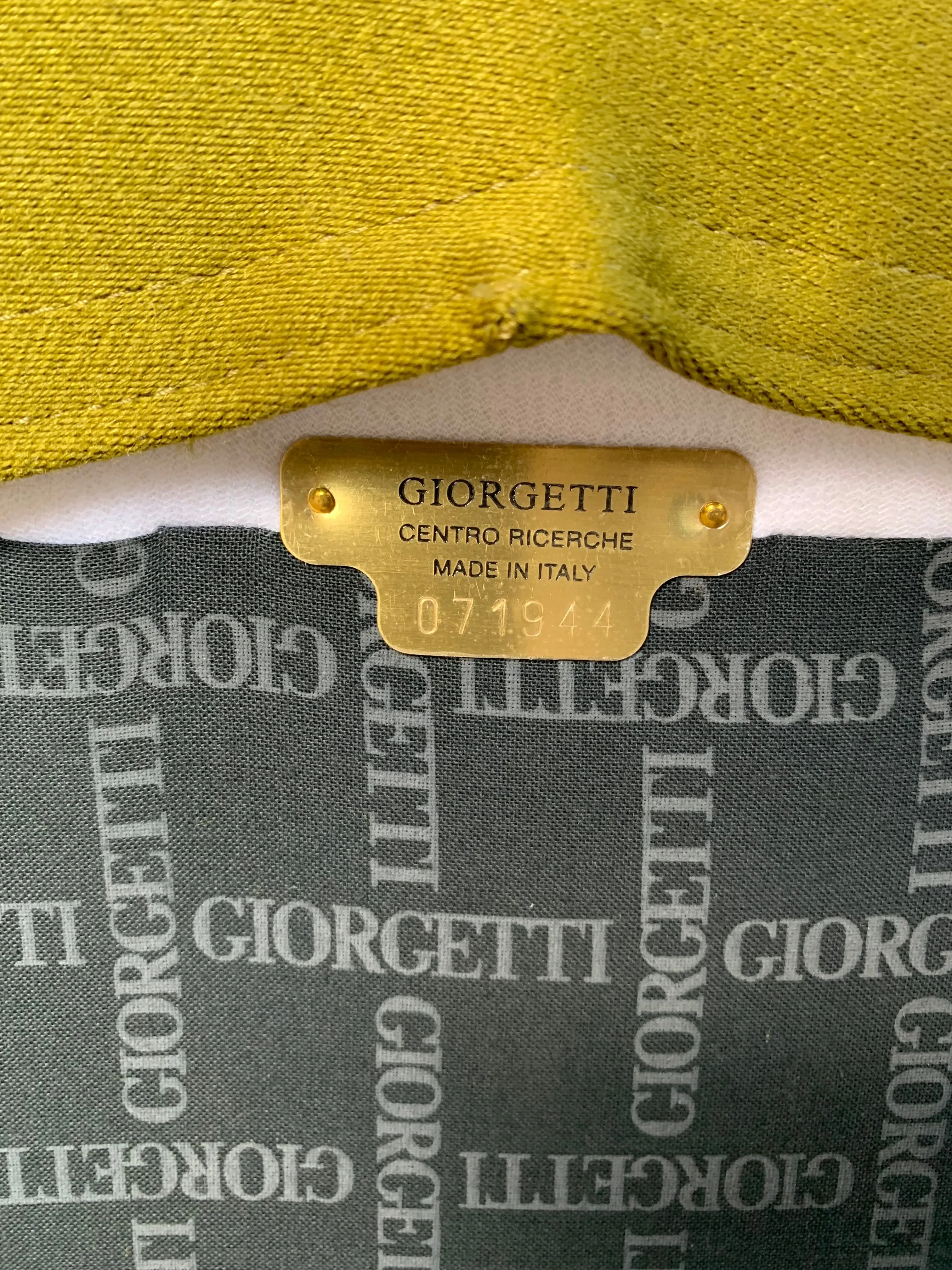 Armchair 63220 Progetti in green fabric, Giorgetti 5