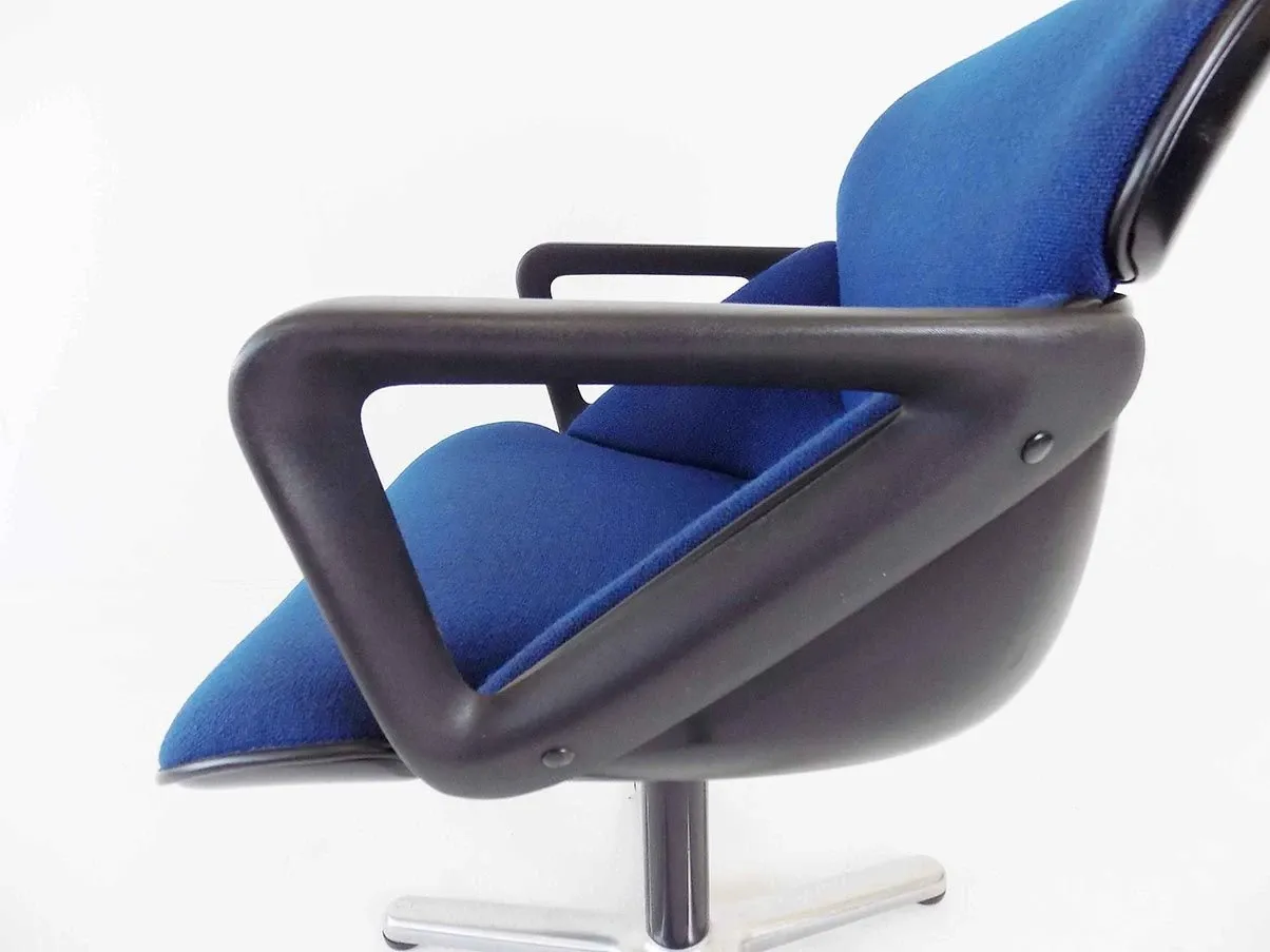 4er-Set Stühle Modell 190 von Hans Roericht (blau) 4