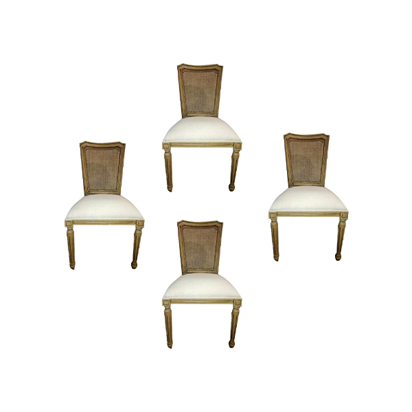 Set 4 sedie in paglia di vienna, Design By Us