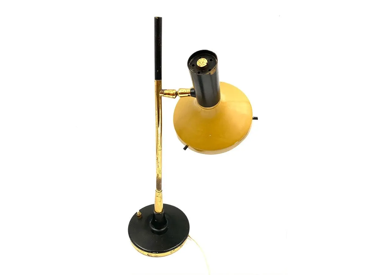 Lampada da tavolo vintage 533 ottone (anni '50), Lumi Milano 6