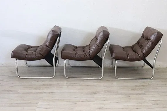Set 3 1980s armchairs 2