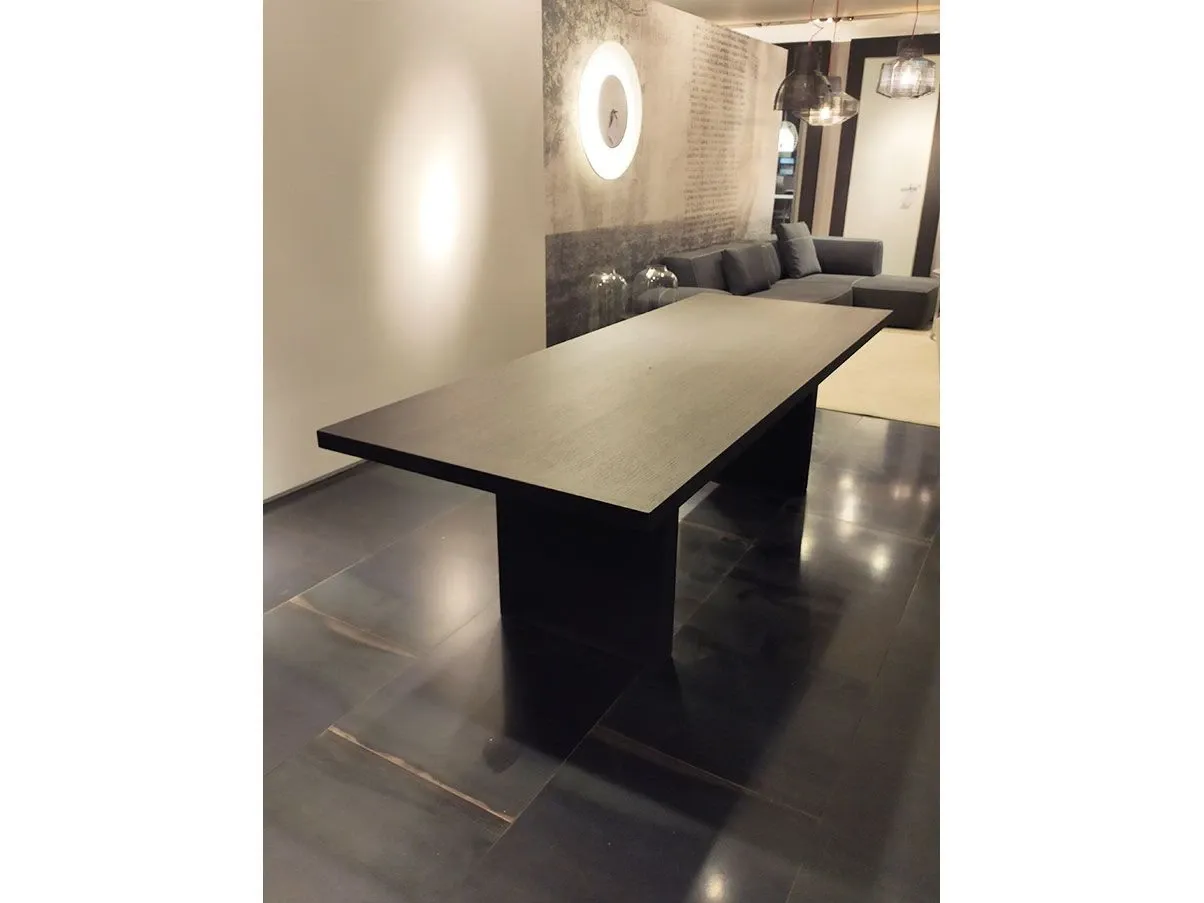 Tavolo rettangolare Simposio in legno rovere (nero), Maxalto 1