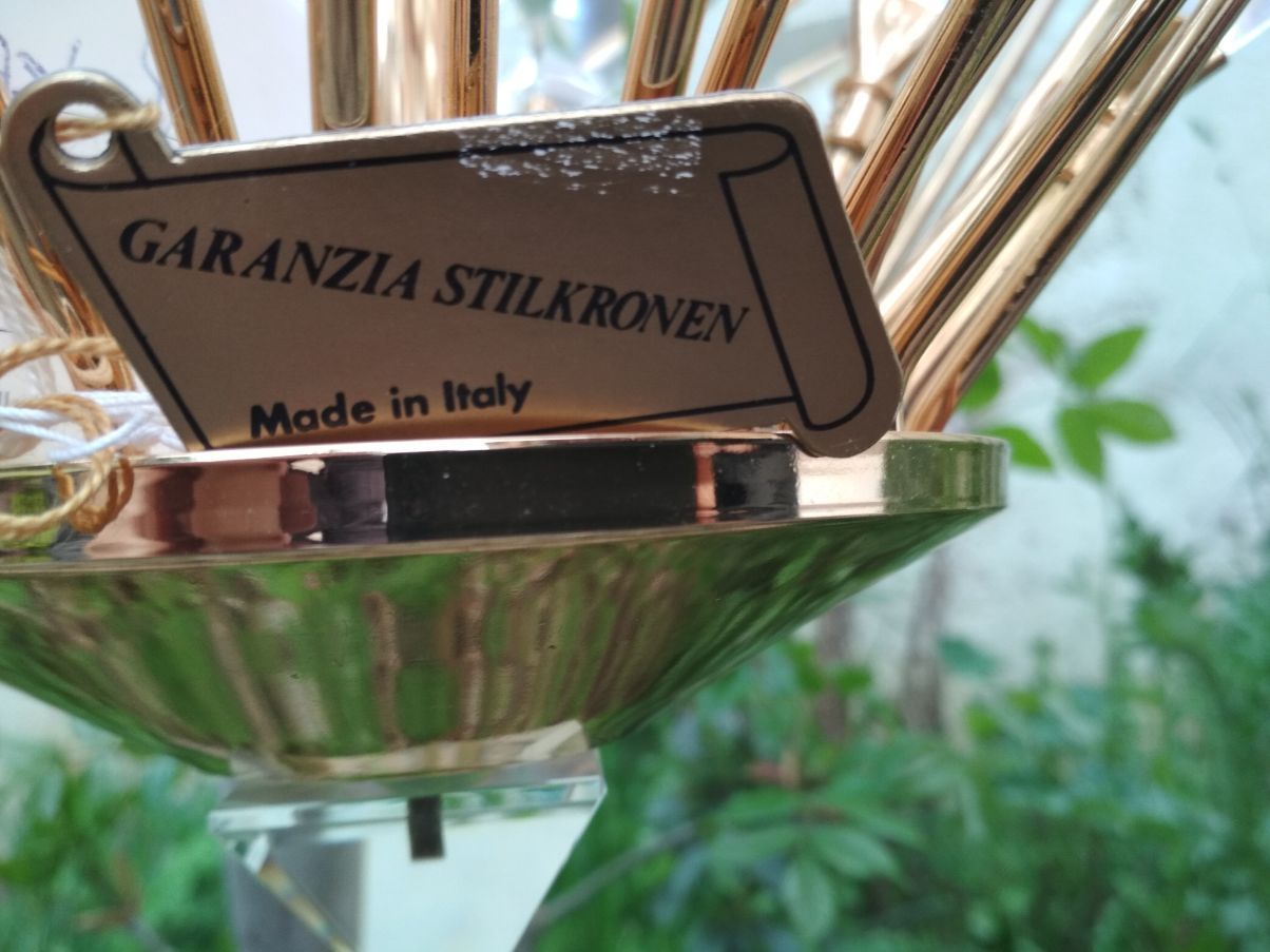 Gold plated chandelier with 8 lights 6