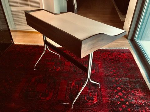 Wooden writing desk by George Nelson (60s), Herman Miller Main
