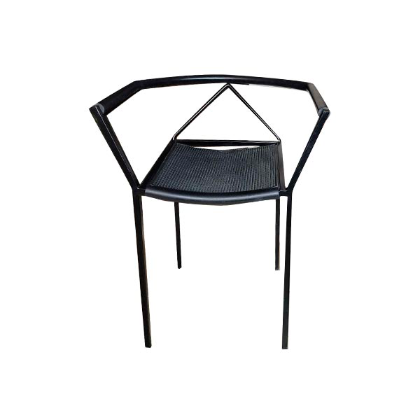 Vintage armchair in rubber and black iron (1970s), Zeus image