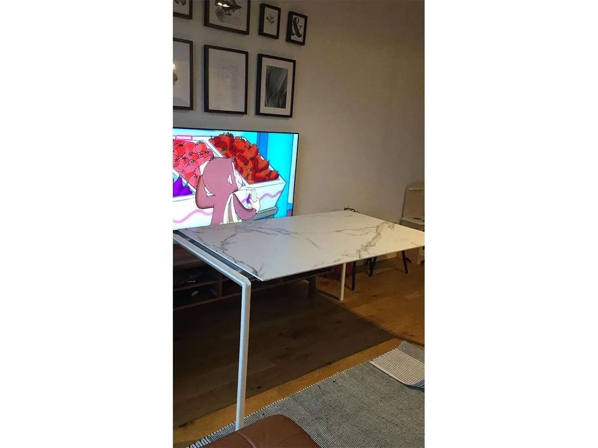 Maki rectangular table with extensions (white) 1