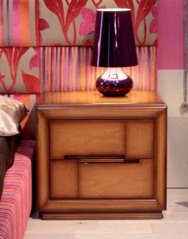 Set of chest of drawers and 2 bedside tables in cherry wood, Betamobili 2