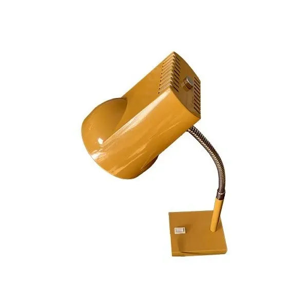 Vintage Adjustable Mustard Metal Table Lamp (1970s), image