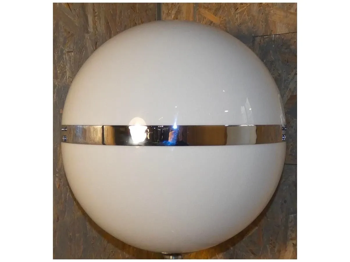 Lampada da terra vintage in perspex e acciaio (anni’70) 8