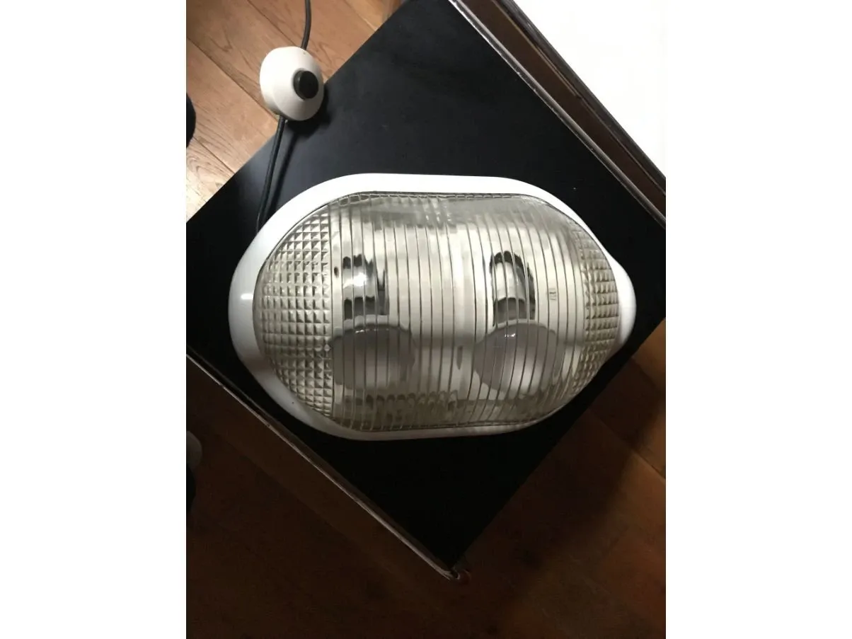 Lampada Noce con struttura in alluminio vintage, 1